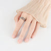 Wholesale Women's Jewelry Ring S925 Silver Geometric Electroplated Simple Wave Point Beaded Open Ring