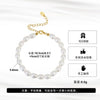 Wholesale Women's Jewelry S925 Sterling Silver Bracelet With Natural Freshwater Pearl Baroque Electroplating Geometric Style