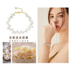 Wholesale Women's Jewelry S925 Sterling Silver Bracelet With Natural Freshwater Pearl Baroque Petals Geometric Electroplated