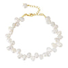 Wholesale Women's Jewelry S925 Sterling Silver Bracelet With Natural Freshwater Pearl Baroque Petals Geometric Electroplated