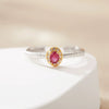 Wholesale Women's Jewelry S925 Sterling Silver Crystal Ring With Crown And Wave Pattern Set With Gemstones
