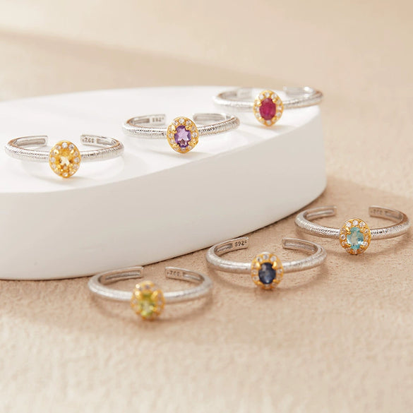Wholesale Women's Jewelry S925 Sterling Silver Crystal Ring With Crown And Wave Pattern Set With Gemstones