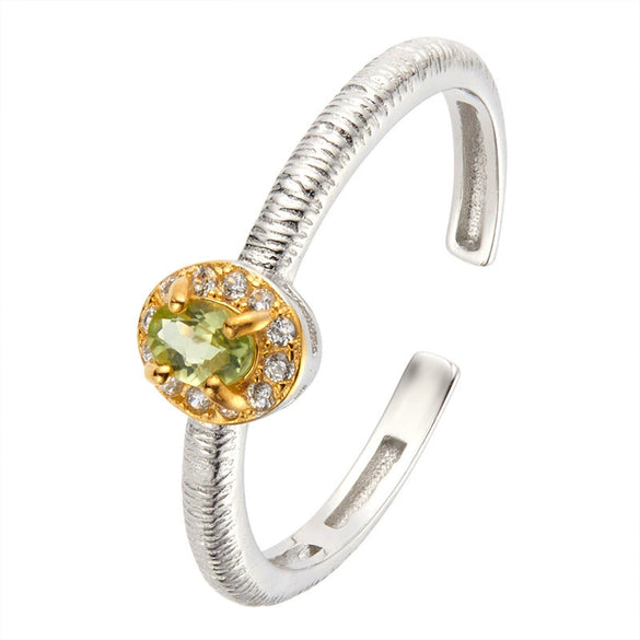 Wholesale Women's Jewelry S925 Sterling Silver Crystal Ring With Crown And Wave Pattern Set With Gemstones