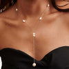 Wholesale Women's Jewelry S925 Sterling Silver Freshwater Pearl Exaggerated Geometric Electroplated Necklace With Extension Chain