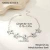 Wholesale Women's Jewelry Set Electroplated Stainless Steel And Titanium Steel Heart Drop Bell Geometric Threedimensional Flower Pendant Clavicle Chain Necklace And Earrings