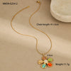 Wholesale Women's Jewelry Set Electroplated Stainless Steel And Titanium Steel Heart Drop Bell Geometric Threedimensional Flower Pendant Clavicle Chain Necklace And Earrings