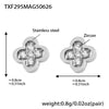 Wholesale Women's Jewelry Set Ferris Wheel Four Leaf Flower Clavicle Chain Earrings Hand Jewelry Titanium Steel Stainless Steel Zircon Electroplated