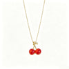 Wholesale Women's Jewelry Set Fruit Pattern Titanium Steel Electroplated Necklace And Earrings Accessories