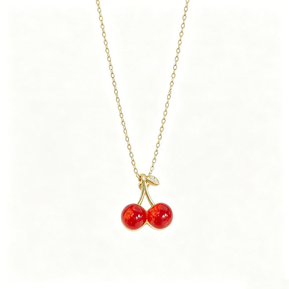 Wholesale Women's Jewelry Set Fruit Pattern Titanium Steel Electroplated Necklace And Earrings Accessories