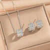 Wholesale Women's Jewelry Set Honeycomb Pattern Light Luxury Style Gold Plated Environmentally Friendly Copper O Word Chain Necklace And Earrings