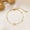 Wholesale Women's Jewelry Set 18K Real Gold Plated Titanium Steel With Love Water Drops Bells Pattern Clavicle Ochain Necklace