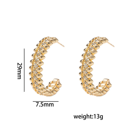 Wholesale Women's Jewelry Set Light Luxury Geometric Rhombus Style Electroplated Environmentally Friendly Copper Bracelet Ring Earrings Necklaces