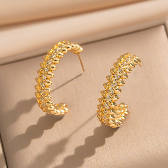 Wholesale Women's Jewelry Set Light Luxury Geometric Rhombus Style Electroplated Environmentally Friendly Copper Bracelet Ring Earrings Necklaces