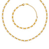Wholesale Women's Jewelry Set Necklace Bracelet Freshwater Pearl Stitching Titanium Steel Electroplated