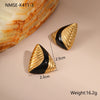 Wholesale Women's Jewelry Set Of Earrings And Ring Fashion Geometric Heart Water Drop Bell Pattern Stainless Steel 18K Electroplated