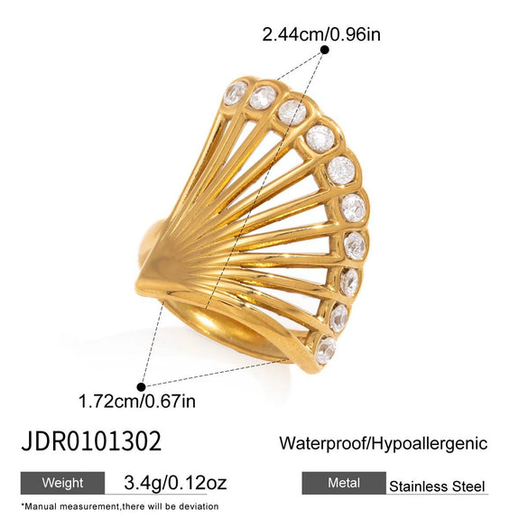 Wholesale Women's Jewelry Set Of Earrings Necklaces And Hand Accessories In Fanshaped Cross Design Made Of Stainless Steel And Titanium Steel With Electroplating