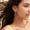 Wholesale Women's Jewelry Set Of Earrings Necklaces And Hand Accessories In Fanshaped Cross Design Made Of Stainless Steel And Titanium Steel With Electroplating