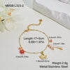 Wholesale Women's Jewelry Set Of Necklace Bracelet And Earring Stainless Steel 18K Gold Electroplated With Heart Drop Bell Patterns
