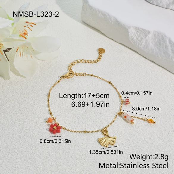 Wholesale Women's Jewelry Set Of Necklace Bracelet And Earring Stainless Steel 18K Gold Electroplated With Heart Drop Bell Patterns