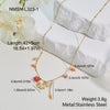 Wholesale Women's Jewelry Set Of Necklace Bracelet And Earring Stainless Steel 18K Gold Electroplated With Heart Drop Bell Patterns