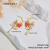 Wholesale Women's Jewelry Set Of Necklace Bracelet And Earring Stainless Steel 18K Gold Electroplated With Heart Drop Bell Patterns