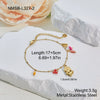 Wholesale Women's Jewelry Set Stainless Steel 18K Gold Electroplated Dopamine Style With Heart Drop Bell Geometric Patterns Necklace Bracelet Earring