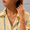 Wholesale Women's Jewelry Set Stainless Steel 18K Gold Electroplated With Heart Drop Bell Patterns Necklace Bracelet Earrings