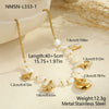 Wholesale Women's Jewelry Set Stainless Steel Titanium Steel Electroplated Heart Water Drop Bell Geometric Necklace Bracelet Earring