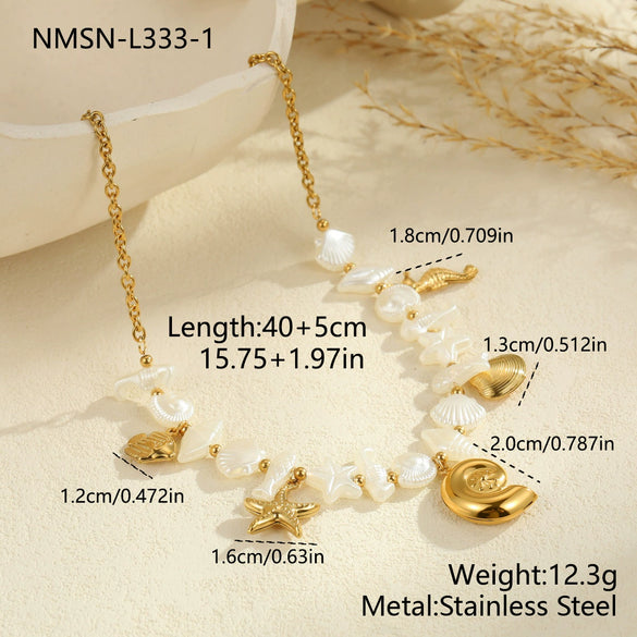 Wholesale Women's Jewelry Set Stainless Steel Titanium Steel Electroplated Heart Water Drop Bell Geometric Necklace Bracelet Earring