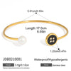 Wholesale Women's Jewelry Set Stainless Steel Titanium Steel Geometric Button Style Electroplated