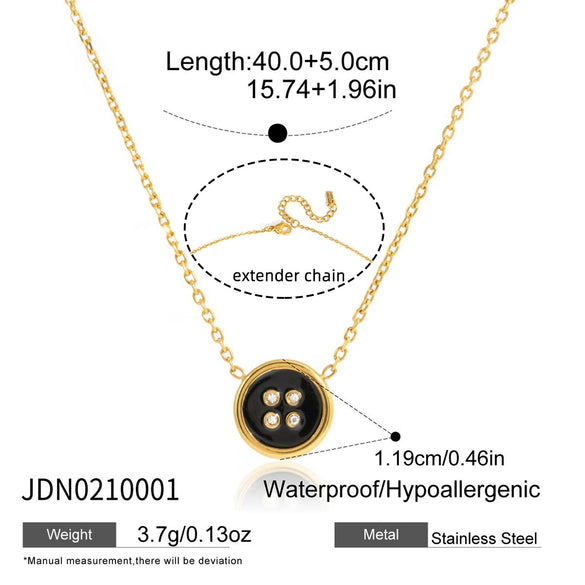 Wholesale Women's Jewelry Set Stainless Steel Titanium Steel Geometric Button Style Electroplated