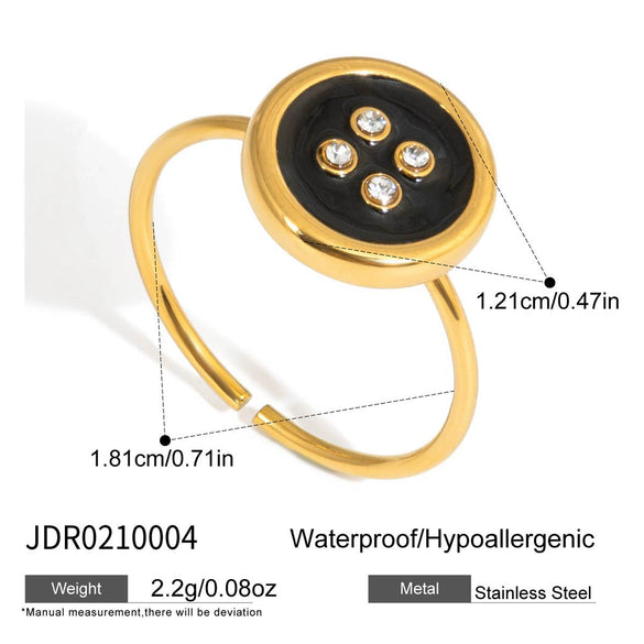 Wholesale Women's Jewelry Set Stainless Steel Titanium Steel Geometric Button Style Electroplated