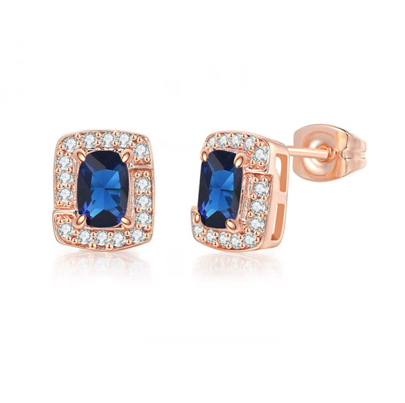 Wholesale Women's Jewelry Set With Alloy And Artificial Crystal Square Pattern Electroplated Ochain Earrings Pendant Necklace And Bracelet