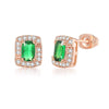Wholesale Women's Jewelry Set With Alloy And Artificial Crystal Square Pattern Electroplated Ochain Earrings Pendant Necklace And Bracelet