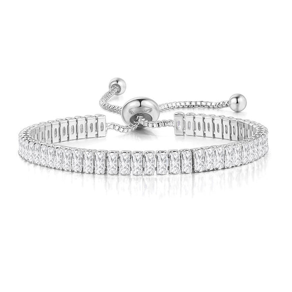 Wholesale Women's Jewelry Set With Alloy And Artificial Crystal Square Pattern Electroplated Ochain Earrings Pendant Necklace And Bracelet