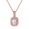 Wholesale Women's Jewelry Set With Alloy And Artificial Crystal Square Pattern Electroplated Ochain Earrings Pendant Necklace And Bracelet