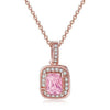 Wholesale Women's Jewelry Set With Alloy And Artificial Crystal Square Pattern Electroplated Ochain Earrings Pendant Necklace And Bracelet