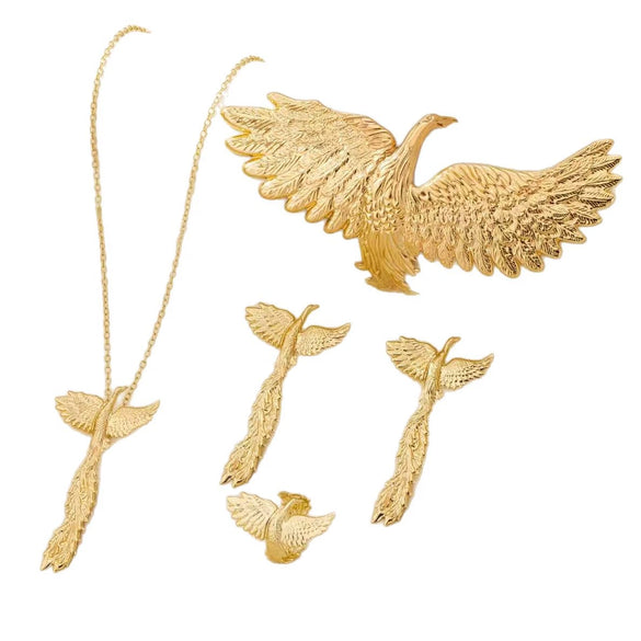 Wholesale Women's Jewelry Set With Animal Design Zinc Alloy Electroplated Necklace Earrings Ring Bracelet