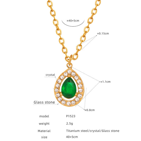 Wholesale Women's Jewelry Set With Freshwater Pearl Necklace And Love Heart Pendant Earrings Titanium Steel Material Electroplating Treatment