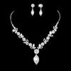 Wholesale Women's Jewelry Set With White Crystal Flower Design Rhinestone Material Love Water Drops Bells Pattern Electroplating Treatment