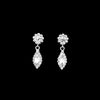 Wholesale Women's Jewelry Set With White Crystal Flower Design Rhinestone Material Love Water Drops Bells Pattern Electroplating Treatment