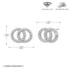 Wholesale Women's Jewelry Simple Geometric Doublering Winding Earrings 925 Sterling Silver Microinlay