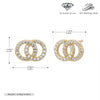 Wholesale Women's Jewelry Simple Geometric Doublering Winding Earrings 925 Sterling Silver Microinlay