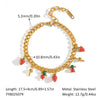 Wholesale Women's Jewelry Stainless Steel And Titanium Steel Neckwear With Fruit Pattern Electroplated Accessories