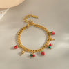 Wholesale Women's Jewelry Stainless Steel And Titanium Steel Neckwear With Fruit Pattern Electroplated Accessories