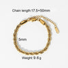 Wholesale Women's Jewelry Stainless Steel Flat Snake Overlapping Miami Cuban Chain Bracelet 18K Gold Plated Electroplated