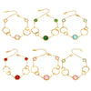 Wholesale Women's Jewelry 316L Stainless Steel Geometric Czech Glass Ring Bracelet With Electroplating