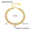 Wholesale Women's Jewelry Stainless Steel Geometric Pattern Fourleaf Flower Full Diamond Bracelet Electroplating