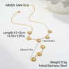 Wholesale Women's Jewelry Stainless Steel 18K Gold Electroplated Heart Drop Bell Pattern Camellia Zircon Yshaped Necklace With Titanium Steel Pendant