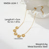 Wholesale Women's Jewelry Stainless Steel 18K Gold Electroplated Heart Drop Bell Pattern Camellia Zircon Yshaped Necklace With Titanium Steel Pendant